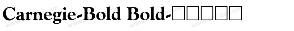Carnegie-Bold Bold字体转换